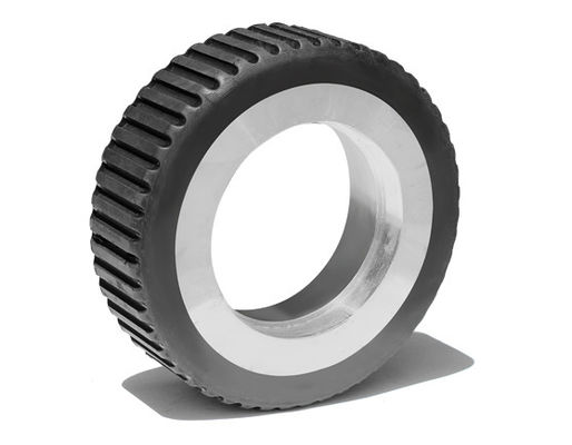 125 * 38 Aluminum Core Texture Rubber AGV Robot Medical Equipment Drive Wheel Equipment Instrument Walking Wheel AGV Non standard Active Wheel
