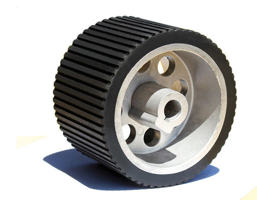 120 * 80mm Aluminum Core Texture Rubber AGV Robot Medical Equipment Drive Wheel Equipment Instrument Walking Wheel AGV Non standard Active Wheel