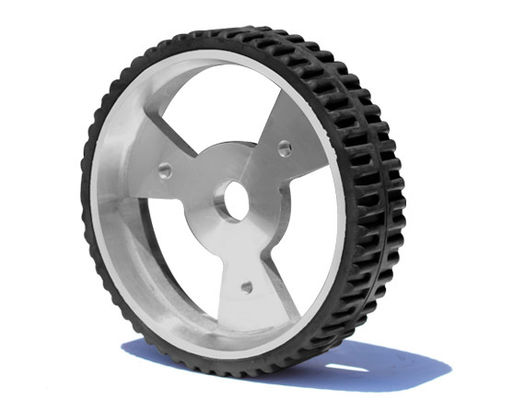 120 * 30mm aluminum core textured rubber AGV robot medical equipment driving wheel equipment instrument walking wheel AGV non-standard driving wheel