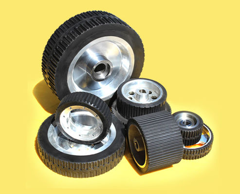 120 * 30mm aluminum core textured rubber AGV robot medical equipment driving wheel equipment instrument walking wheel AGV non-standard driving wheel