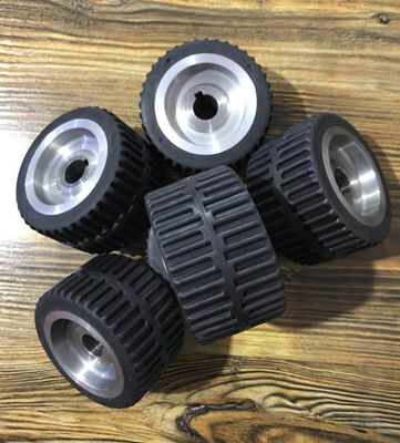 80 * 46mm steel core textured rubber AGV robot medical equipment driving wheel equipment instrument walking wheel AGV non-standard driving wheel