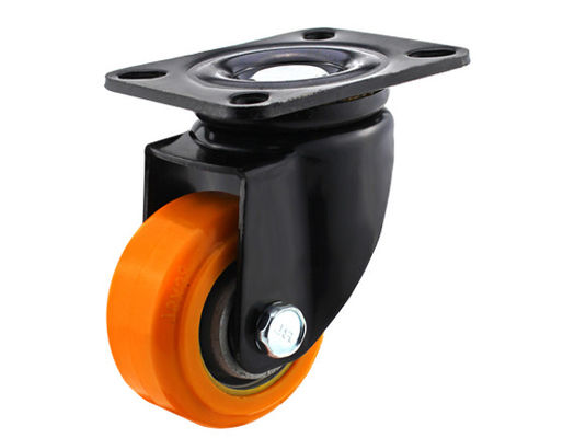4-inch medium and heavy-duty aluminum core polyurethane PU flat top universal AGV robot casters JQR05210-95A