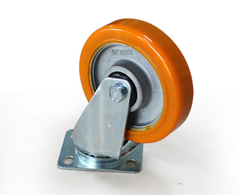Lightweight 4-inch aluminum core polyurethane AGV universal casters JQR02210-95A