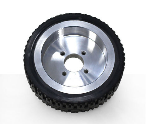 125 * 38 Aluminum Core Texture Rubber AGV Robot Medical Equipment Drive Wheel Equipment Instrument Walking Wheel AGV Non standard Active Wheel