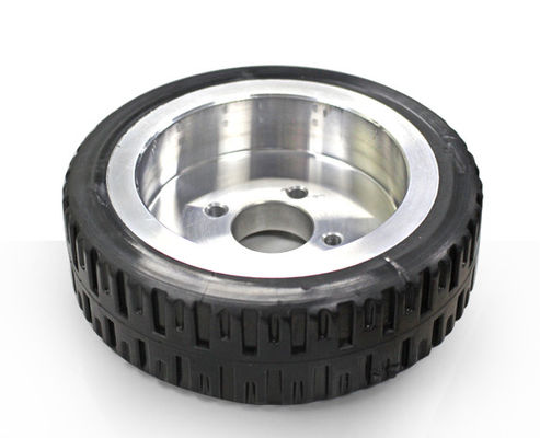 125 * 38 Aluminum Core Texture Rubber AGV Robot Medical Equipment Drive Wheel Equipment Instrument Walking Wheel AGV Non standard Active Wheel