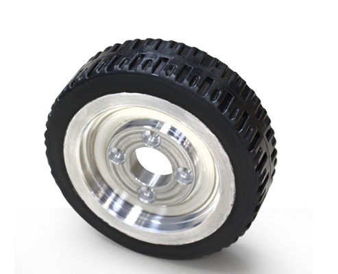 125 * 38 Aluminum Core Texture Rubber AGV Robot Medical Equipment Drive Wheel Equipment Instrument Walking Wheel AGV Non standard Active Wheel
