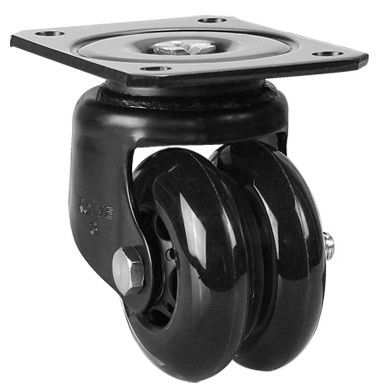 2-inch Plastic Core Polyurethane PU Double Wheel AGV Robot Special Universal Wheel - JQR05310-80A