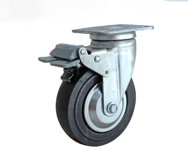 6-inch medium to heavy-duty super rubber silent switching brake system with silent casters (full brake, directional, universal can be freely converted according to needs)