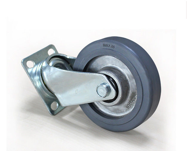 4-inch lightweight aluminum core rubber silent universal wheel logistics flatbed handcart industrial equipment wheel 3914-56A