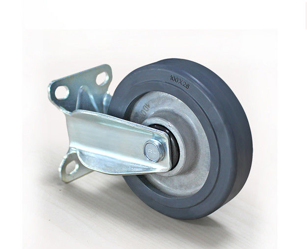 4-inch lightweight aluminum core rubber silent directional wheel logistics flatbed handcart industrial equipment wheel 3904-56A