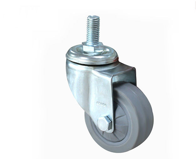 Lightweight 2.5-inch high elasticity rubber silent universal caster handcart furniture screw universal caster 37325-37
