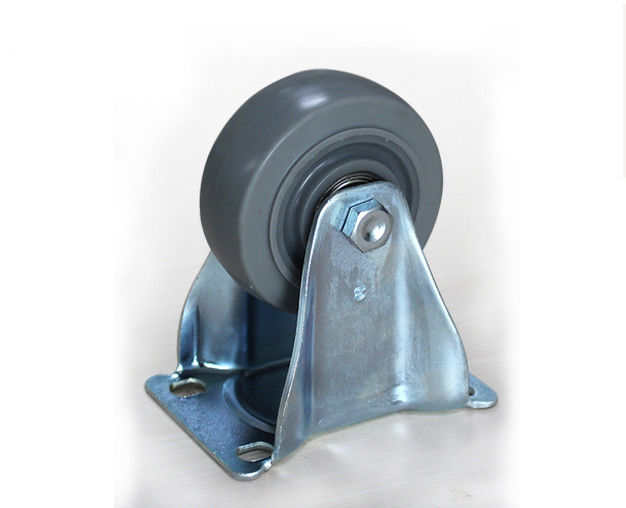 Medium sized double bearing 3-inch high elastic rubber silent directional wheel logistics handcart industrial casters 5103-36