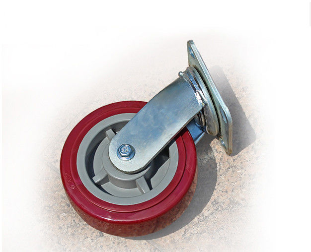 Heavy duty 6-inch polyurethane PU silent universal wheel flatbed handcart industrial equipment caster 7116-86