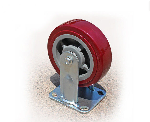 Heavy duty 6-inch polyurethane PU silent directional wheel flatbed handcart industrial equipment caster 7106-86