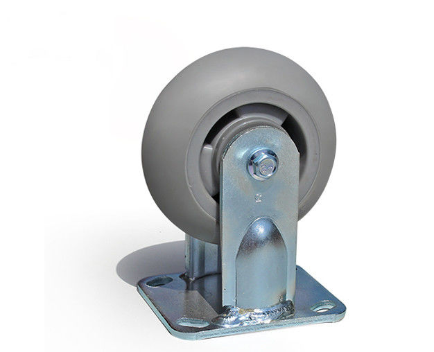 5-inch heavy-duty high elasticity rubber silent directional wheel flatbed handcart industrial equipment caster 7105-56