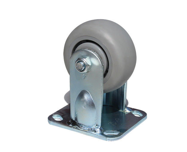 4-inch heavy-duty high elasticity rubber silent directional wheel flat handcart industrial caster 7104-56