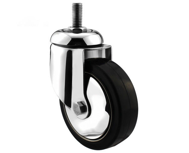 3-inch/4-inch/5-inch medium-sized 304 stainless steel package, natural rubber screw universal silent casters S5834-36S