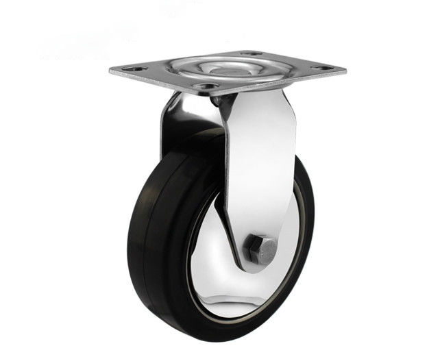 3-inch/4-inch/5-inch medium-sized 304 stainless steel wrapped natural rubber directional silent casters S5804-36S