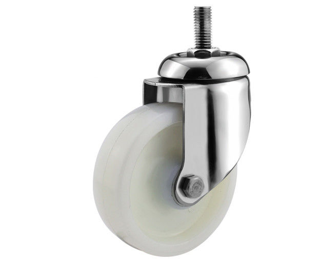 3-inch medium-sized 304 stainless steel white nylon PA screw universal casters S5833-24