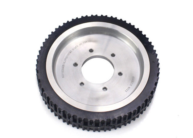 AGV polyurethane drive wheel flange aluminum core hub with pattern 185 * 40mm