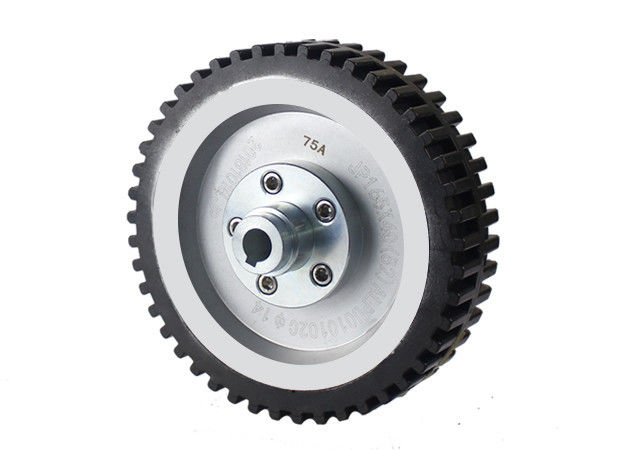AGV polyurethane drive wheel keyway steel core hub with pattern 165 * 40mm