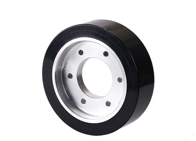AGV polyurethane drive wheel flange aluminum core wheel hub coated wheel 152 * 40mm