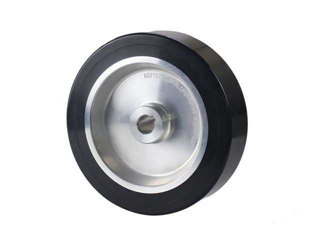 AGV polyurethane drive wheel keyway aluminum core wheel hub coated wheel 152 * 40mm