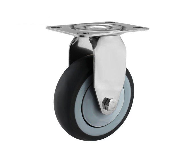 3-inch medium-sized directional 304 stainless steel super synthetic rubber TPR single bearing silent casters