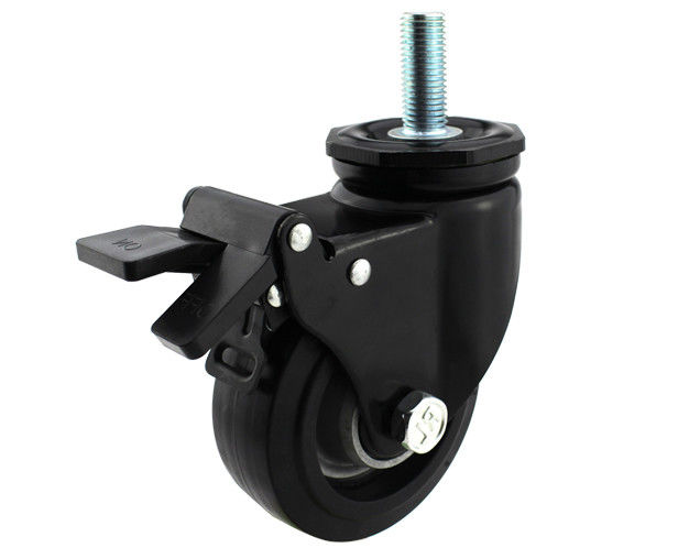 3-inch/4-inch/5-inch/6-inch medium and heavy-duty series aluminum core high elasticity rubber screw universal brake silent casters (High Speed King series)