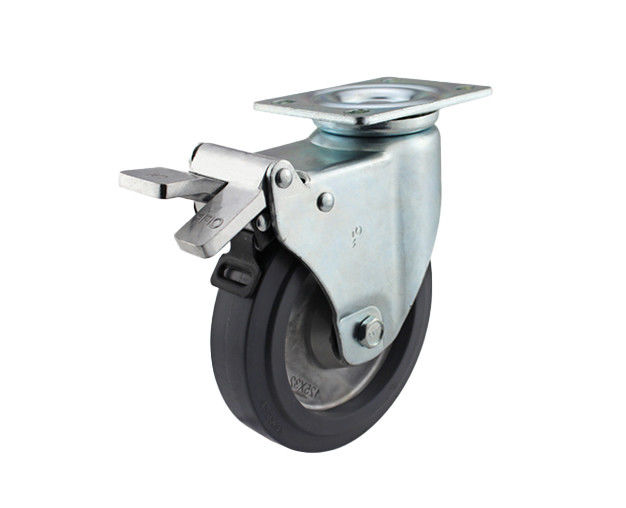 2.5-inch/3-inch/4-inch/5-inch Medium Series Universal Brake Aluminum Core Elastic Rubber Silent Caster (High Speed King Series)