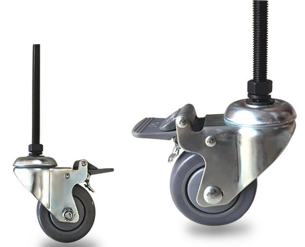 3-inch/4-inch/5-inch medium-sized high-strength polyurethane PU screw extended universal brake customized casters