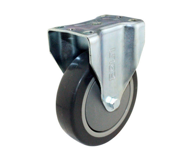 5-inch medium-sized 130kg double bearing super synthetic rubber TPR directional gray silent wheel