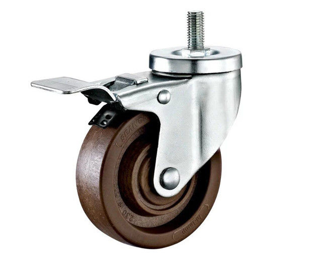 3-inch/4-inch/5-inch medium-sized series 280 ℃ high temperature resistant nylon flat screw universal brake caster