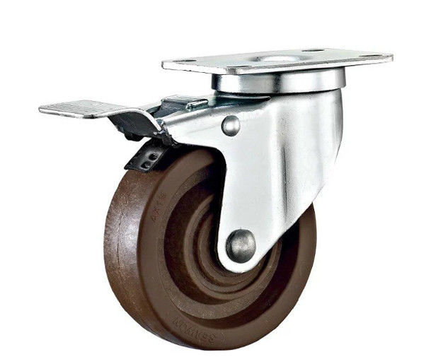 3-inch/4-inch/5-inch medium-sized series 280 ℃ high temperature resistant nylon flat top universal brake casters