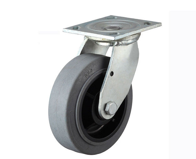 4-inch/5-inch/6-inch/8-inch heavy-duty series flat top universal gray silent TPR conductive wheel