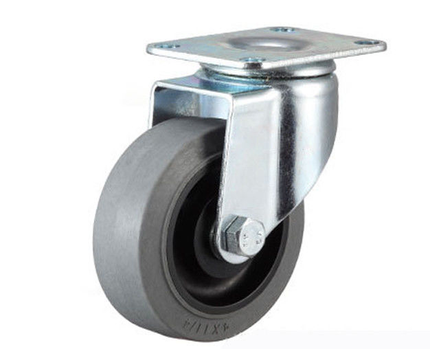 3-inch/4-inch/5-inch medium-sized series flat top universal TPR gray silent conductive wheel