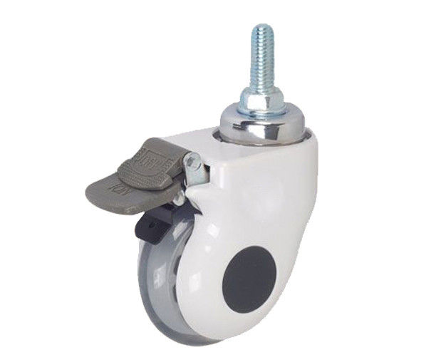 3-inch lightweight 35kg screw universal brake polyurethane transparent silent medical bread wheel E1633-76