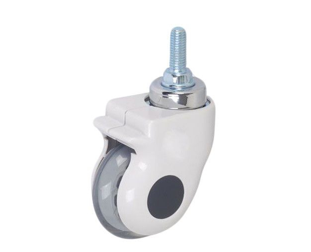 3-inch lightweight 35kg universal screw polyurethane transparent silent medical bread wheel E1633-76