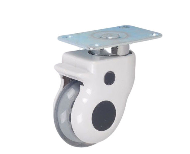 3-inch lightweight 35kg flat top universal polyurethane transparent silent medical bread wheel E1613-76