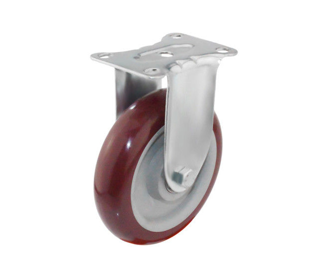 5-inch medium-sized 145kg directional polyurethane PU red industrial equipment casters 5405-86
