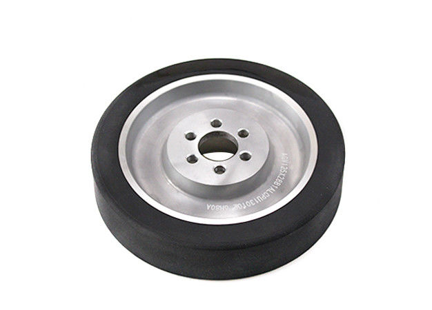AGV polyurethane drive wheel flange steel core hub with pattern 125 * 38mm