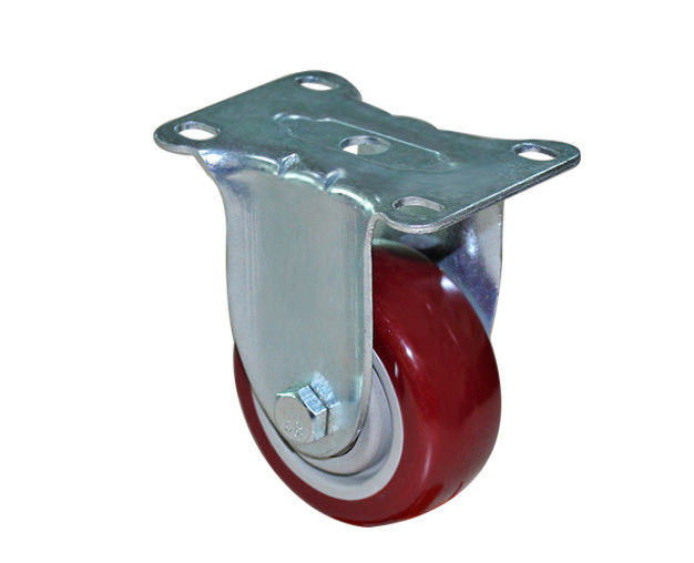 3-inch medium-sized 100kg directional polyurethane red PU industrial equipment casters 5403-86