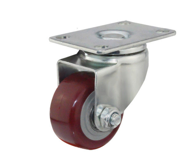 2.5-inch medium-sized 75kg flat top universal polyurethane PU industrial equipment casters 54125-86