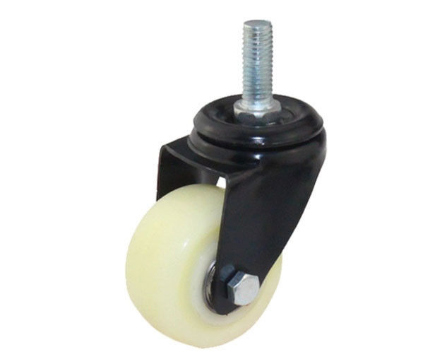 2-inch gold diamond lightweight 45kg polypropylene PP thread universal double bearing white casters 3632-06