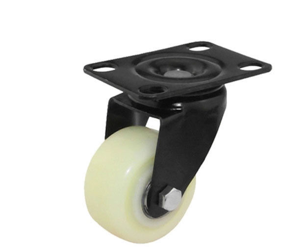 2-inch gold diamond lightweight 45kg polypropylene PP flat top universal double bearing white casters 3612-06