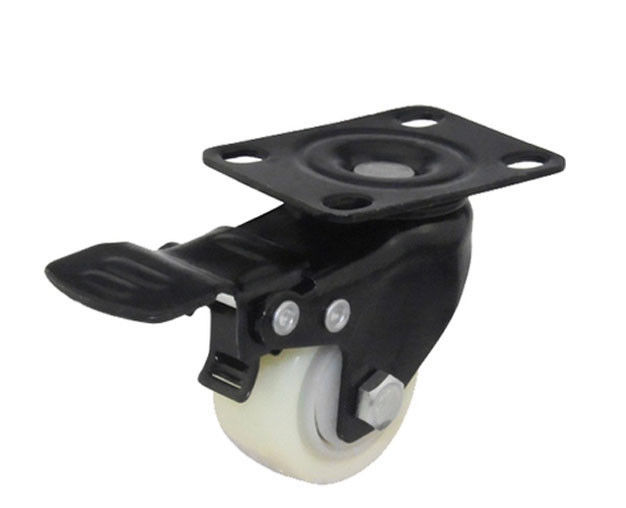 1.5-inch gold diamond lightweight 30kg flat top brake polypropylene PP white casters 36215-06