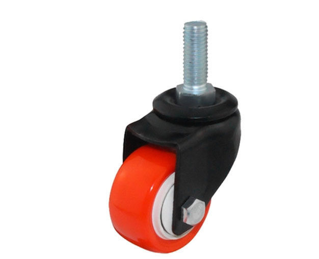 1.5-inch gold diamond lightweight 30kg universal polyurethane red industrial casters 36315-86