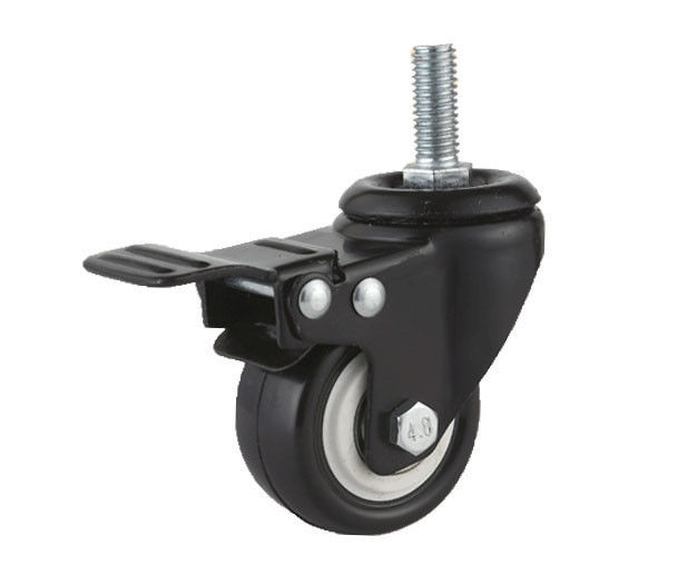 Golden Diamond Light 2-inch 45kg High Strength Polyurethane PU Threaded Brake Wheel 3642-86B