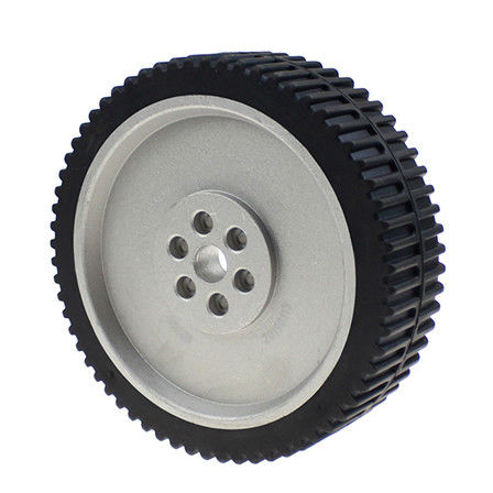 Anti slip robot rubber tire AGV drive wheel wrapped rubber walking wheel 6-inch intelligent car wheel 150 * 45mm