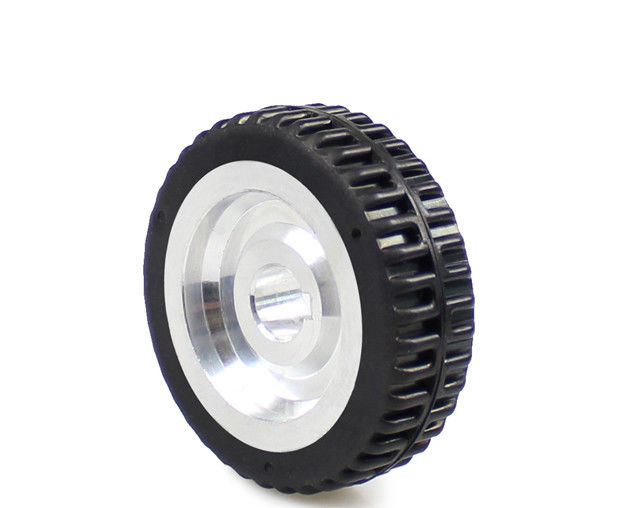 Intelligent robot tire AGV drive wheel rubber coated walking wheel 3-inch aluminum alloy foot wheel 80 * 25mm